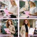 2 x Zhiquanqihan 2 Pack Letter Size Clipboard with Storage 8.5 * 11, Plastic Clear Pink Clipboard File Box A4 Nursing Clip Board for School & Office with Christmas Stickers (Clear Pink-2PCS)