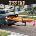 YZONA Truck Bed Extender Hitch Mount, 2 in 1 Design Foldable Kayak Hitch Extender, 800 lbs Load Capacity Tailgate Hitch Extendsion for Pickup Trucks & SUVs for Kayak Ladder, Canoe, Pipes, Lumber Rack
