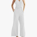 CHERFLY Jumpsuits for Women Dressy Elegant Outfits Summer Halter Overalls 2025 L