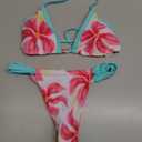 Thong Bikini Set for Women Triangle High Cut Cheeky Bathing Suit for Beach Pool Summer Swimwear (Pink, S)