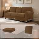 SUBRTEX 7 Pieces Stretch Sofa Slipcover Sets Couch Cover Sets Backrest Cushion Covers Furniture Protector Collection Set for Oversize Sofa Loveseat Chair Slip Covers(Large, Coffee)
