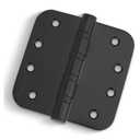 Haidms 304 Stainless Steel Black Ball Bearing Door Hinges for Exterior & Interior Doors 4in Stainless Steel Heavy-Duty Door Hinges Black 4inch, 5/8'' Radius Corners 3PACK