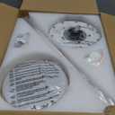 Ceiling fan with light, 48" RGB Low Profile Ceiling fans with Lights and Remote Control, Dimmable, DC Reversible Motor, Noiseless, 6 Speeds Flush Mount White Ceiling Fan for Bedroom