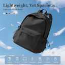 Classic Basic Black Backpack For Women,Waterproof High School Bookbag,Lightweight Casual Travel Daypack,College Backpack Men,Middle School Bag For Girls Boys