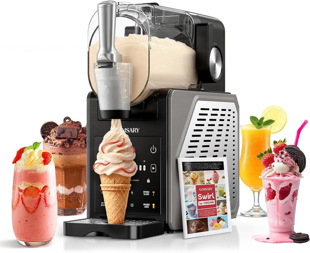 Slushie Machine & Ice Cream Maker, 85oz Larger Slushie Machine for Home, LED Display | 6 Preset Programs | Auto-Clean, Perfect for Margaritas, Frappes, Milkshakes & Smoothies, No Ice Needed
