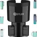DYLEN Car Cup Holder Expander, Cup Holder Extender Adapter for Car with Expandable Insert, Compatible with Yeti 20/26/30oz, Hydroflask 32/40oz, Large Water Bottles in 3.0"-4.1"