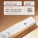 SURAIELEC 2-Pack 36 in Under Cabinet Hardwired Power Strip, ETL Listed