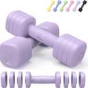 Adjustable Dumbbell Set of 2: Sportneer 4 in 1 Free Weights Dumbbells Set for Women, Hand Weights for Women at Home, 5 lb × 2 Sets with Soft Rubber Handle for Home Gym Exercise Training