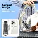 Water Flosser Mini Cordless Portable: 5 Modes Water Dental Floss with Telescopic Water Tank, 6 Tips, IPX7 Waterproof Oral Irrigator for Teeth Cleaning Gums,Orthodontic,Braces Dental Care (Black)