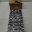 4 oz Clear Glass Jars with Lids - 32 Pack Cosmetic Containers with Inner Liners, Wide-Round Smooth Mouth, Sealable for Creams, Lotions, Essential Oils, Body Butter, Travel Samples