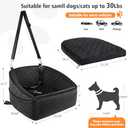 Dog Car Seat for Small Medium Dogs,Detachable Washable Dog Booster Seat Under 30lbs, Pet Car Seat Travel Bed with Storage Pockets and Dog Safety Belt (Black)