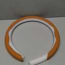 frani Nappa Leather Steering Wheel Cover, Universal 15 Inch Premium NonSlip Steering Wheel Cover Tan