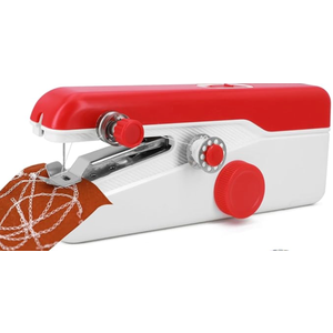 Handheld Sewing Machine, Mini Portable Sewing Machine for Beginners, Electric Fast Stitching, DIY Fabric Clothes Repair Kit, Home Travel Mending Machine with Accessories (Red)