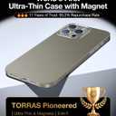 TORRAS Magnetic Slim-Fit for iPhone 16 Pro Max Case 6.9 inch, Ultra-Thin 16 ProMax Phone Case Compatible with MagSafe, Light Anti-Scratch Matte Hard PC Bayer OriginFit, Natural Titanium