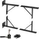 Mofeez Gate Corner Brace Bracket No Sag Kit for Shed Doors Driveway Gates Corral Gates Wood Windows (with Gate Latch)