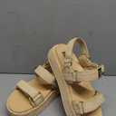 CUSHIONAIRE Women's Shore Raffia Platform Sandal With +Comfort, Wide Widths Size 10