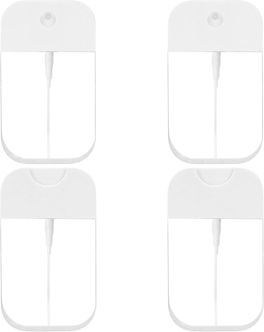 4 PCS Clear Spray Bottles, Portable Card Spray Bottles, 50 ML Refillable Plastic Perfume Atomizer Vials, Suitable Perfume, moisturizing water, hand sanitizer