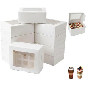 Dessert Shooter Boxes, 10-Pack, Holds 12 Count 3 oz Dessert Shooters