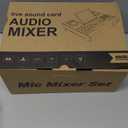 Podcast Microphone Bundle with Live Sound Card Audio Mixer, Podcast Equipment Bundle with 3.5mm BM800 Microphone for Pc/Youtube Live Streaming Singing Gaming, Sound Board with Voice Changer, Denoise