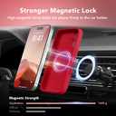 Magnetic for iPhone 16 Plus Case, Compatible with MagSafe, [Full Camera Protection][Screen Protector] Silicone Shockproof Protective Phone Case for iPhone 16 Plus 6.7", Red