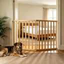 Pet 2 Panels Gate & Indoor Fence-Dog Gate for Stairs, Doorways Easy-Tool Installation Versatile Puppy Gate for Dogs and Small to Medium Pets