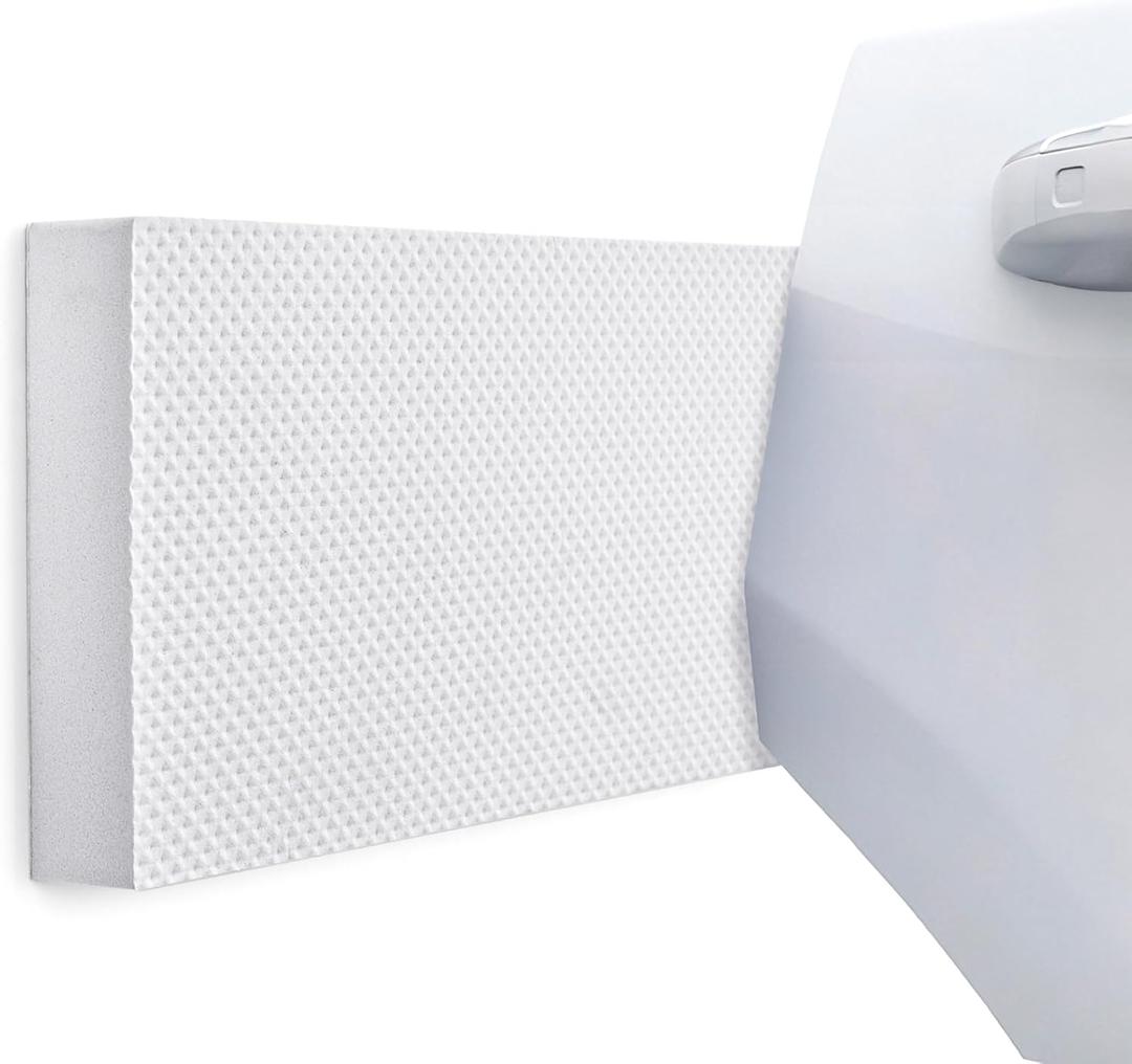 Elsjoy 6 Pack White Garage Wall Protectors, Garage Corner Edge Bumper Wall Foam Padding for Car Doors, Self Adhesive EVA Foam Pad for Parking Vehicle