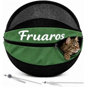 Outdoor cat ball, Cat Exercise Ball, 23-Inch Cat Hamster Ball, Foldable
Outdoor Cat Ball Enclosure Rolling, Interactive Cat Play, Cat Outdoor Exercise Ball with Wide-View Mesh, 2 Teaser Wands