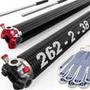 Garage Door Coated Torsion Springs 2'' (Pair) with Non-Slip Winding Bars (0.262X2''X38'')