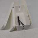 Cable Management Box Organizer, Pack of 2 Wire Concealer to Cover Hide Surge Protector & Power Strip on Desk Floor, with 5 Cord Fastening Tapes for Office, Home, Kitchen (Ice White)