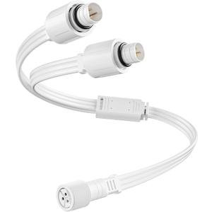 Y-Splitter for eufy Permanent Outdoor Lights E22 & S4, Outdoor Lights Extension Cable for eufy T8L02 & T8L04, IP65 Waterproof, Ideal for Holiday Decorations, 1 Female to 2 Male, White