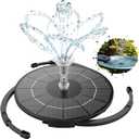 AISITIN 3.5W Solar Fountain Pump for Water Feature Outdoor DIY Solar Bird Bath Fountain with Multiple Nozzles, Solar Powered Water Fountain for Garden, Ponds, Fish Tank and Aquarium (Black)