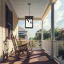 4-Light Large Outdoor Pendant Light Fixtures Oil Rubbed Bronze