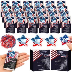 Wettarn 36 Sets America 250 Years Gifts Flag Stress Balls with Gift Boxes for USA Anniversary Patriotic Souvenirs 250th Party Favors Desk Decor
