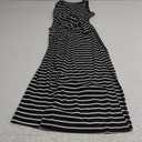 Finjani Women's Striped Twist Front Split Thight Tank Dress Crewneck Sleeveless Midi Dress Knit Casual Summer Bodycon Dress Medium