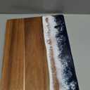 Hushee Acacia Wood Cutting Board with Blue Resin Wave, 14 Inch Rectangular Decorative Charcuterie Board, Dual-sided Cheese Serving Tray for Mother's Day, Housewarming Birthday Kitchen Decoration