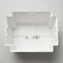White Plastic Replacement Lid Cover with Metal Latch Bracket Assembly