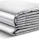 Reflective Window Insulation Foil, Double Side Aluminum Foil Bubble Insulation for Windows, RVs, Garages Door (48in x 10ft)