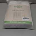 White No Hook Waffle Weave Shower Curtain with snap-in Liner Replacement, 230GSM Waterproof Fabric Hotel Shower Curtain Set for Bathroom, Through Mesh Top Window,71Wx74H