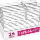 Criusia 26 Pack Large Clear Plastic Drawer Organizer Bins -5 Size Heavy Duty Acrylic Kitchen Drawer Organizers and Storage for Utensils -Bathroom Drawer Organizer Trays for Makeup Office Organization