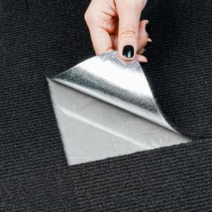 CUCOS Carpet Tiles 24" x 24" Peel and Stick, Self-Adhesive Square Carpet with Soft Pad, Non-Slip Floor Tiles Easy DIY for Bedroom, Living Room - Set of 20 (Black)