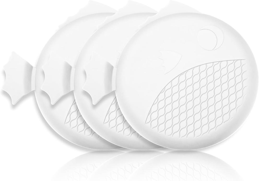 TRAPMATE Bathtub Drain Stopper, Patented 5.9" Suction Tub Plug Drain Cover for Shower, Bath, Kitchen Sink, 3 Pack, White