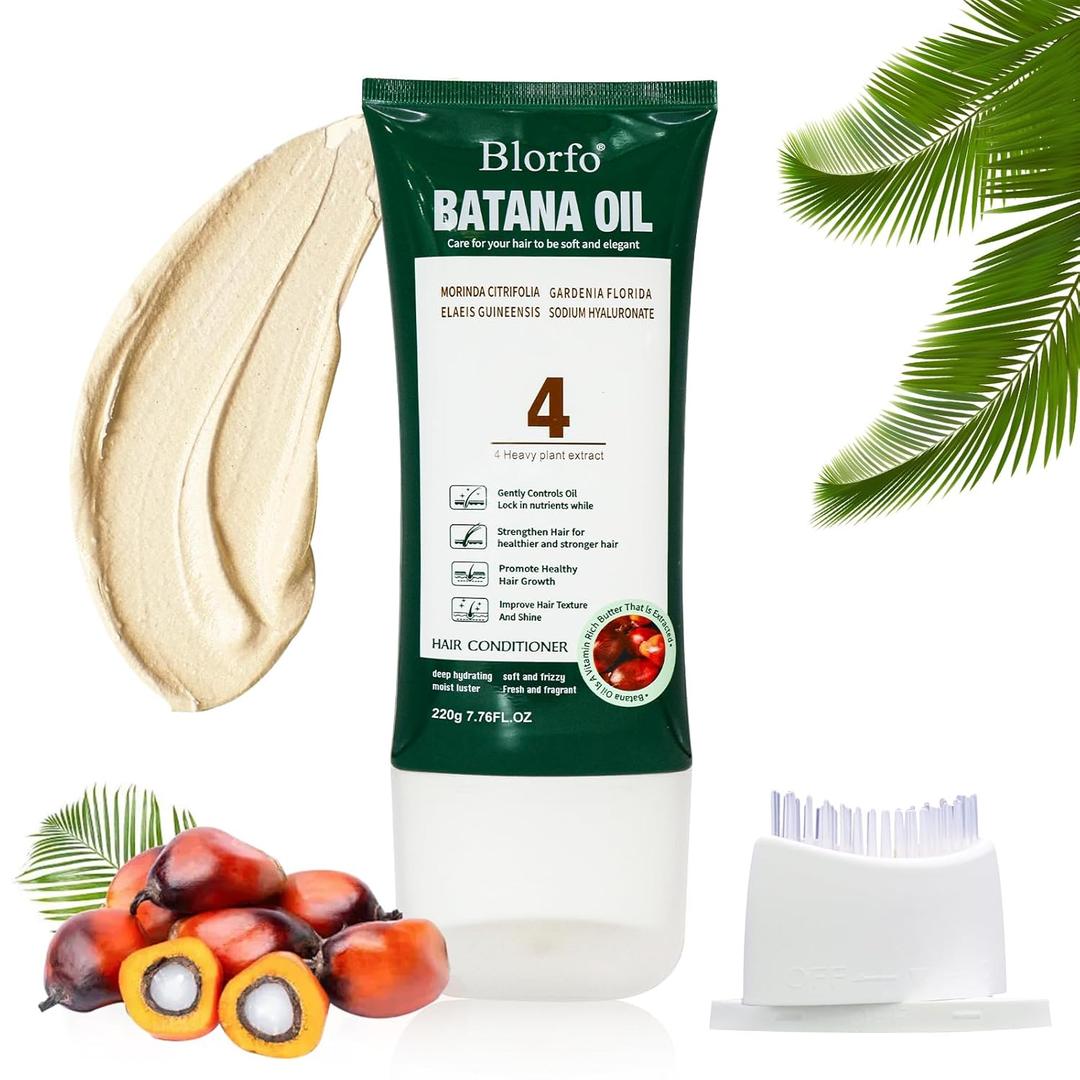 2 x Batana Oil for Hair Growth  100% Pure Organic & Raw Batana  Promotes Thicker, Stronger Hair, Helps Prevent Hair Loss  Natural for Men & Women  7.76 oz