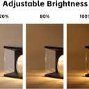 Glass Solar Post Lights, 11.8'' Solar Pillar Lights Outdoor