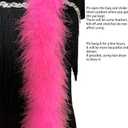 2 Yards 30g Fluffy Marabou Feather Boa for DIY Craft Sewing Trim Home Wedding Party Decoration-Pink
