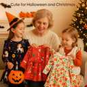 PATPAT Multipack Girl Toddler Dresses Sleeveless Flamingo Striped Toddler Casual Dresses (18-24 Months, Red Christmas)