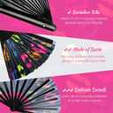 SYNTECSO Hand Fans for Women Foldable, Boots on The Ground Fan, Rave Fan for Drag Queen, Women and MenFans for Line Dancing, Parties, Music Festivals, EDM and Decoration