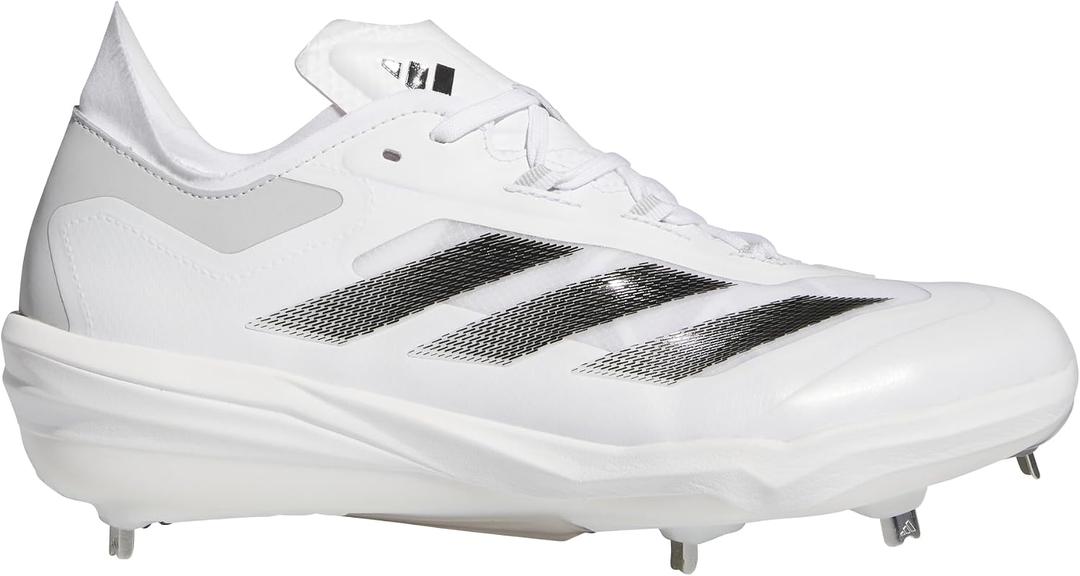 Adidas Mens Adizero Impact Baseball Cleats White/ Black/ Team Light Grey 9 Medium