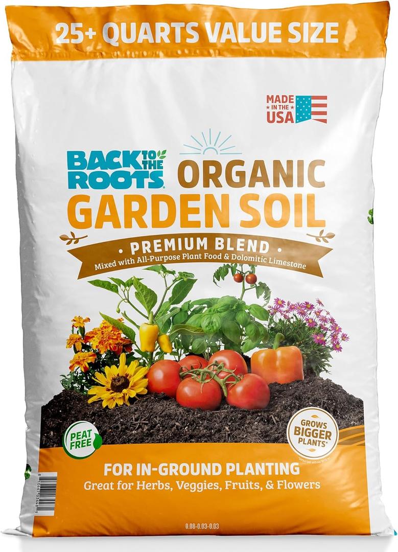 Back to The Roots 25.7qt (1 Cubic ft) Organic Premium Blend Garden Soil