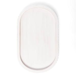30"x75" Wooden Oval Bowl Tray (Has Small Chip)