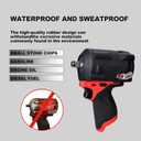 2 x Rivershine 49-16-2554 Impact Driver Protective Boot Compatible with Milwaukee M12 FUEL 3/8 in. and 1/2 in. Stubby impact wrenches(2445, 2555, 2555P)(1 PACK)